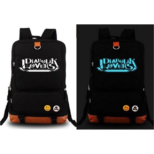  Gumstyle Anime Diabolik Lovers Luminous Large Capacity School Bag Cosplay Backpack Black and Blue