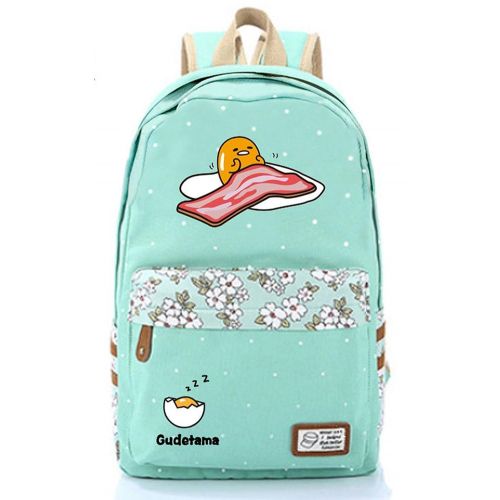  Gumstyle Gudetama Egg Calico Canvas Backpack Rucksack Schoolbag Shoulder Bag for Boys and Girls