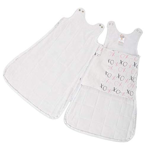  Gunamuna gunaPOD Swaddle Sack 5-Way Luxury BambooViscose/Newborn Sleeping Bag, Grey Pink, NB-3 Months