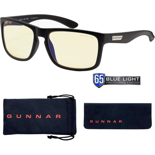  [아마존 핫딜] [아마존핫딜]By Gunnar Optiks Gaming Glasses | Blue Light Blocking Glasses | Intercept/Onyx by Gunnar | 65% Blue Light Protection, 100% UV Light, Anti-Reflective To Protect & Reduce Eye Strain & Dryness