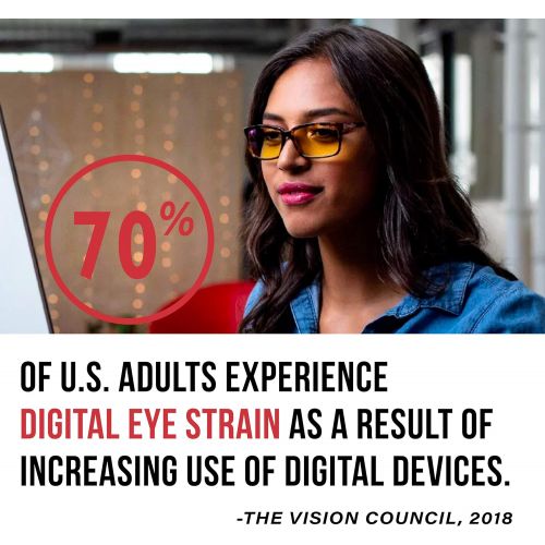  [아마존베스트]By Gunnar Optiks GUNNAR Gaming and Computer Eyewear /Intercept, Amber Tint - Patented Lens, Reduce Digital Eye Strain, Block 65% of Harmful Blue Light