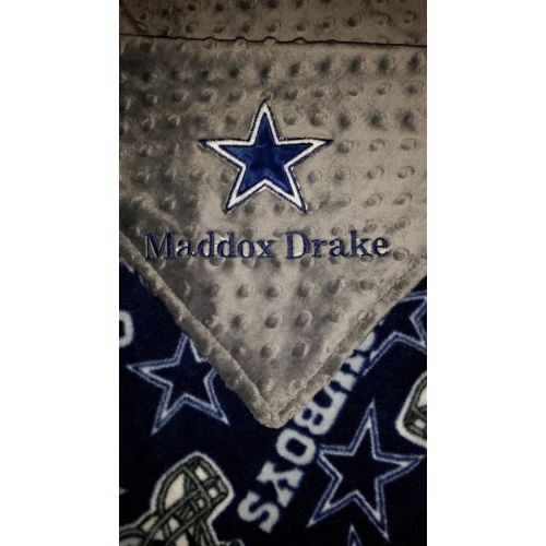  GunnyBunnyBoutique Personalized Dallas Cowboys baby blanket toddler custom made with fleece and minky or fleece backing GET it PERSONALIZED