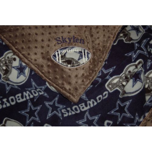  GunnyBunnyBoutique Personalized Dallas Cowboys baby blanket toddler custom made with fleece and minky or fleece backing GET it PERSONALIZED