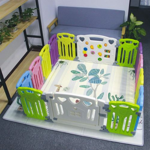  [아마존 핫딜]  [아마존핫딜]Gupamiga Baby Playpen Kids Activity Centre Safety Play Yard Home Indoor Outdoor New Pen (multicolour, Classic...