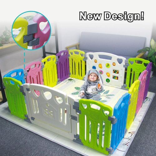  [아마존 핫딜]  [아마존핫딜]Gupamiga Baby Playpen Kids Activity Centre Safety Play Yard Home Indoor Outdoor New Pen (multicolour, Classic...