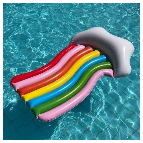  [아마존 핫딜]  [아마존핫딜]Gupamiga Pool Floats Inflatable Rafts Rainbow Pool Toys Floatie Lounge Outdoor Swimming Pool, Pool Floats for Adults & Kids