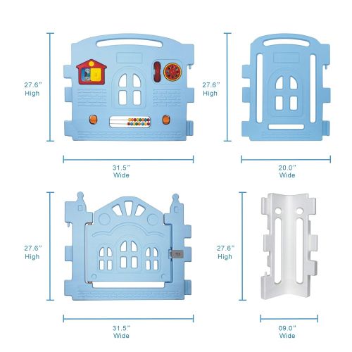  [아마존 핫딜] [아마존핫딜]Gupamiga Baby Playpen Kids Activity Centre New Style Safety Play Yard Home Indoor Outdoor with 8 Panel (Cookie House)