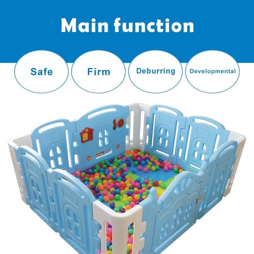  [아마존 핫딜] [아마존핫딜]Gupamiga Baby Playpen Kids Activity Centre New Style Safety Play Yard Home Indoor Outdoor with 8 Panel (Cookie House)