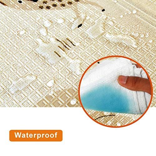  Visit the Gupamiga Store Baby Folding mat Play mat Extra Large Foam playmat Crawl mat Reversible Waterproof Portable Double Sides Kids Baby Toddler Outdoor or Indoor Use Non Toxic, Colorful（57x76x0.4in）