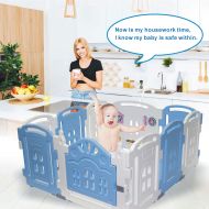 Gupamiga Baby Playpen Kids Activity Centre New Style Safety Play Yard Home Indoor Outdoor with 8 Panel (Cookie House)