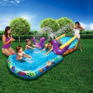 Gupamiga Kids Inflatable Pool. This Cool Small Portable Kiddie Blow Up Above Ground Paddling, Swimming Pool with Slide is Great for Toddlers, Children, Baby to Have Outdoor Water Fun with F