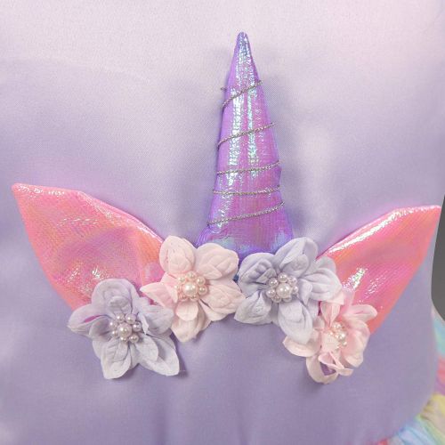  Gurcyter Flower Girls Unicorn Costume Kids Pageant Princess Party Tutu Tulle Dresses