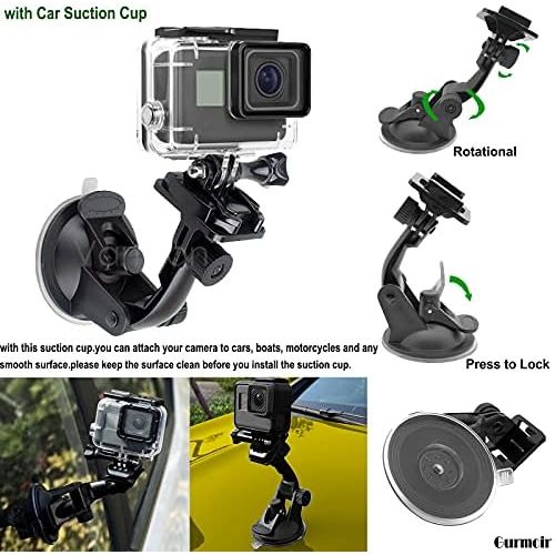  Gurmoir 16in1 Outdoor Action Camera Accessories Kit for Gopro Hero 10/9 Black/8/Max/7/6/5/AKASO/DJI Osmo/SJCAM/APEMAN and More Action Cameras Climbing Hiking (DT01)