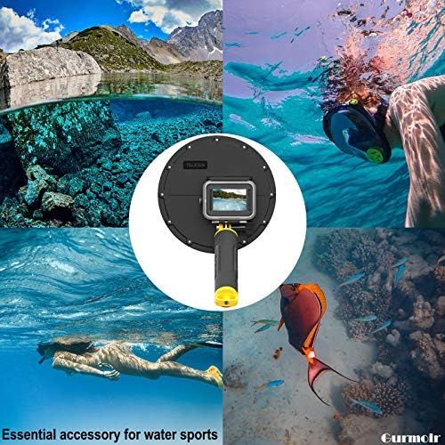  Gurmoir 6 inch Dome Port for Gopro Hero10/Hero9 Black,Snorkeling Underwater Diving Case with Waterproof Housing Case Trigger and Soft Rubber Floating Grip for Gopro 10/9 Accessorie