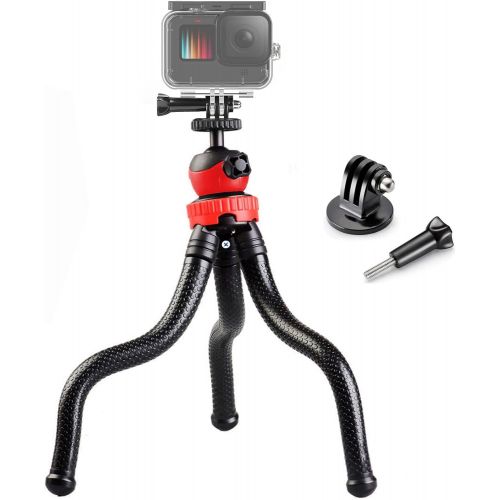  [아마존베스트]Gurmoir 3in1 Flexible Tripod Action Camera Stand for Gopro Hero 9 Black/8/7/6/5/AKASO/SJCAM/YI/DJI Osmo Action/DSLR Canon Nikon Sony Camera. 12-inch Flexible Tripod with Adapter an