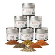 Gustus Vitae Gourmet World Flavors Seasoning Collection | Non GMO Verified | 6 Magnetic Tins | Spice Blends |...