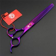 Gutdghyrsk 7.5 Inch Professional Pet Scissors Thinning Shears Japan Cat Dog Grooming Scissors Hair Cutting Tool Silver