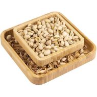 [아마존베스트]Pistachio Snack Bowl, Double Dish Holder Bowl Pedestal and Sunflower Seed Nut Bowl with Shell Storage, Magnetic Holder To Hold Together, 9.45 x 9.45 x 2.76 Gute Kitchen