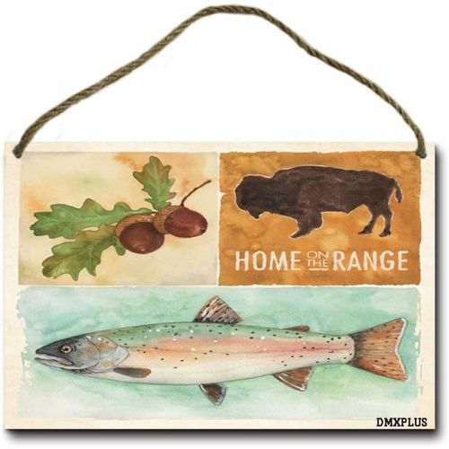  Guyte Home On The Range Home Decor Wood Sign Plaque Hanging Wall Art, Decorative Funny Sign,8x12 Inches