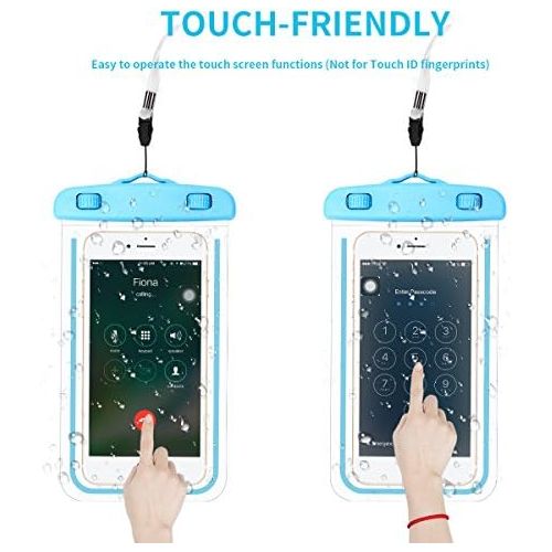  [아마존베스트]Guzack Pack Waterproof Phone Case Universal Cellphone Dry Bag Pouch for iPhone 11/11 Pro/XS/XR/SE 2020, Galaxy S20+ up to 6.9”, Durable Luminous Underwater Case Cover with Neck Strap for