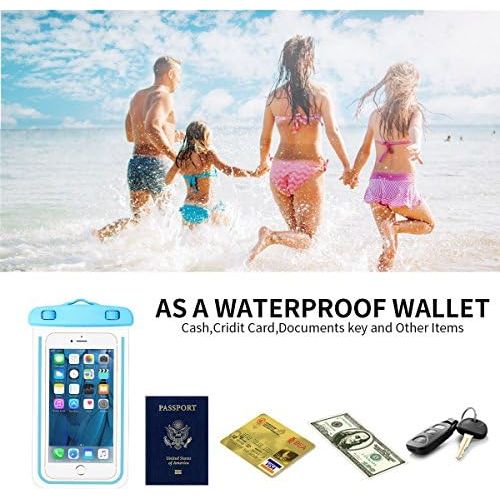  [아마존베스트]Guzack Pack Waterproof Phone Case Universal Cellphone Dry Bag Pouch for iPhone 11/11 Pro/XS/XR/SE 2020, Galaxy S20+ up to 6.9”, Durable Luminous Underwater Case Cover with Neck Strap for