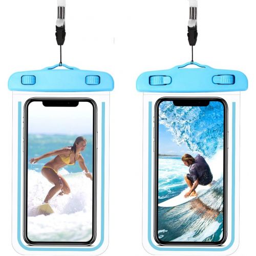  [아마존베스트]Guzack Pack Waterproof Phone Case Universal Cellphone Dry Bag Pouch for iPhone 11/11 Pro/XS/XR/SE 2020, Galaxy S20+ up to 6.9”, Durable Luminous Underwater Case Cover with Neck Strap for