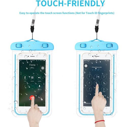  [아마존베스트]Guzack Pack Waterproof Phone Case Universal Cellphone Dry Bag Pouch for iPhone 11/11 Pro/XS/XR/SE 2020, Galaxy S20+ up to 6.9”, Durable Luminous Underwater Case Cover with Neck Strap for