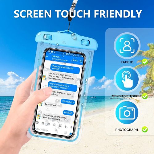  [아마존베스트]Guzack Pack Waterproof Phone Case Universal Cellphone Dry Bag Pouch for iPhone 11/11 Pro/XS/XR/SE 2020, Galaxy S20+ up to 6.9”, Durable Luminous Underwater Case Cover with Neck Strap for