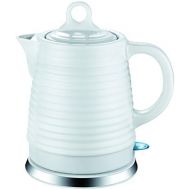 Guzzanti GZ-206 Wies Wasserkocher aus Hochwertiger Keramik UEberhitzungsschutz 1.4 l, Ceramic 1.4 liters, White