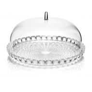 Guzzini Tiffany Collection 2-Piece Small Cake Serving Set, Reversible Base with Dome Lid, Durable BPA-Free Acrylic Looks Like Crystal, Perfect for Serving, Storing and Displaying,