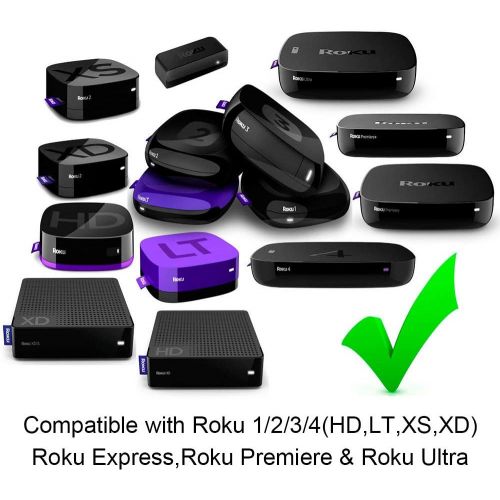  [아마존베스트]Gvirtue Replacement Lost Remote Control Compatible with Roku 1, Roku 2, Roku 3, Roku 4, (HD, LT, XS, XD), Roku Express. Do NOT Support Roku Stick, Roku Premiere, Roku Ultra, Roku T