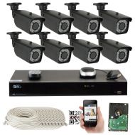 Gw 16 Channel H.265 4K NVR 5MP 1920p POE IP Camera System Wired, 16 x Varifocal Zoom 2.8-12mm Waterproof Security Cameras - H.265 (Double Recording Data and Enhance Picture Quality Co