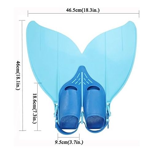  Gwood Meerjungfrau Flossen Monofin Taucherflossen fuer Kinderschwimmen Schwimm Flossen