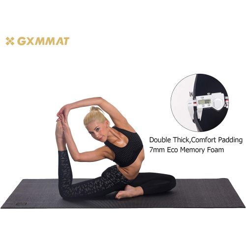  Gxmmat Large Yoga Mat 72x 48(6x4) x 7mm for Pilates Stretching Home Gym Workout, Extra Thick Non Slip Anti-Tear Exercise Mat