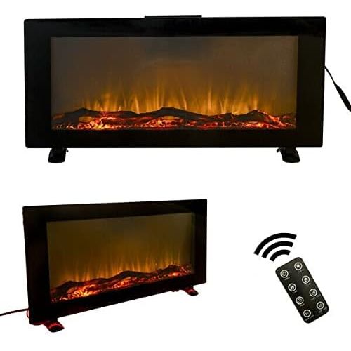  GXP 42 Wall-Mounted Electronic Fireplace 10 Colors LED Flames with Remote Control