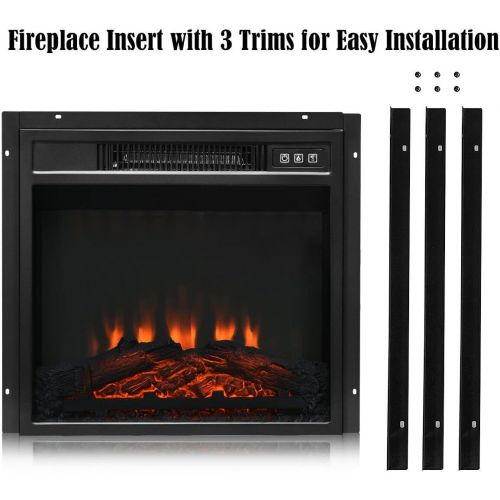  GXP 18 Electric Fireplace Freestanding &Wall-Mounted Heater Log Flame Remote 1400W