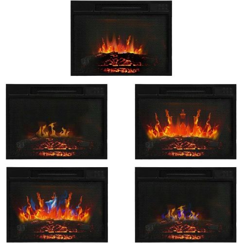  GXP 1500W Electric Fireplace Stove, Freestanding Fireplace Heater, 23In Retro Style