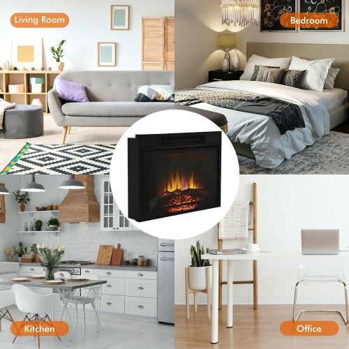  GXP 1500W Electric Fireplace Stove, Freestanding Fireplace Heater, 23In Retro Style