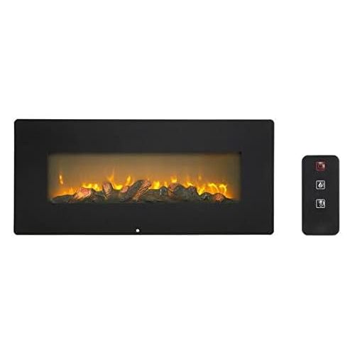  GXP 42 Inch Electric Fireplace Wall Hanging Remote Heater Adjustable Flame 1400W