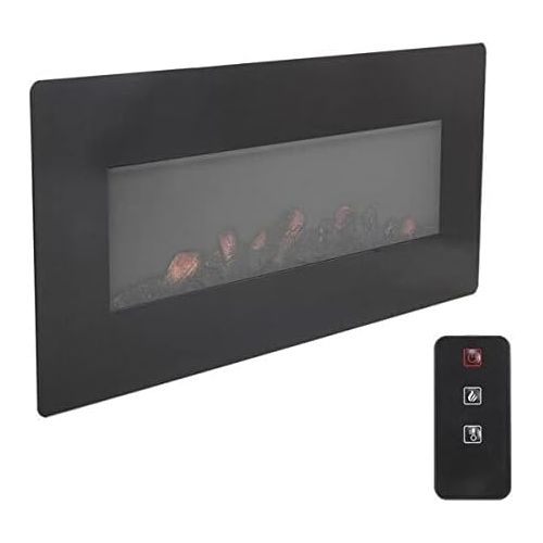  GXP 42 Inch Electric Fireplace Wall Hanging Remote Heater Adjustable Flame 1400W