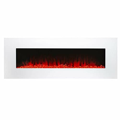  GXP 50 Electric Fireplace Wall Mounted Ultra Thin Low Noise with Remote White