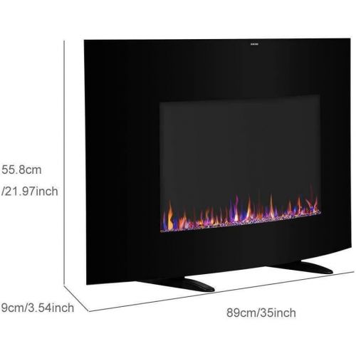  GXP 35 Electric Fireplace Wall Mounted Freestanding Multi Colored Flames 2021