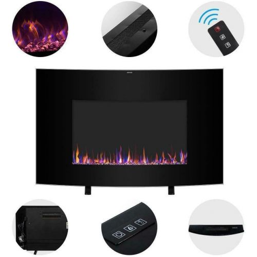  GXP 35 Electric Fireplace Wall Mounted Freestanding Multi Colored Flames 2021