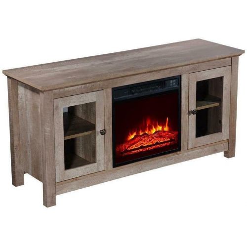  GXP 51 Wood Cabinet TV Console 18 Fireplace Heater Timer with Remote Control