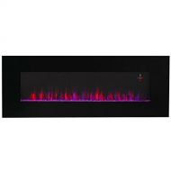 GXP Contemporary Electric Fireplace Black 50 Wall/Recess Mount Heater Multi Flame