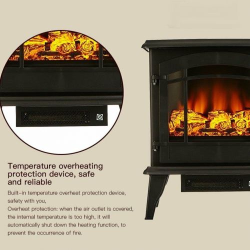  GXP 23 1400W Electric Fireplace Stove Heater Realistic Flame with Remote Protable