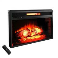 GXP Embedded 27 Electric Fireplace Insert Heater Log Flame w/Remote Control