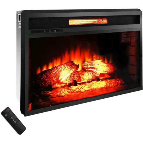  GXP Embedded 27 Electric Fireplace Insert Heater Log Flame w/Remote Control