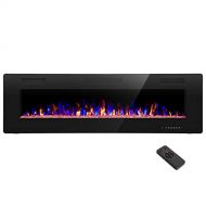 GXP 60 Electric Fireplace,Recessed&Wall Mounted,Ultra Thin$Low Noise,Remote Control