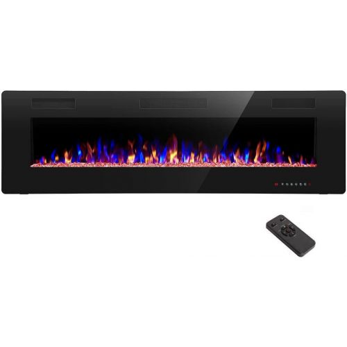  GXP 60 Electric Fireplace,Recessed&Wall Mounted,Ultra Thin$Low Noise,Remote Control